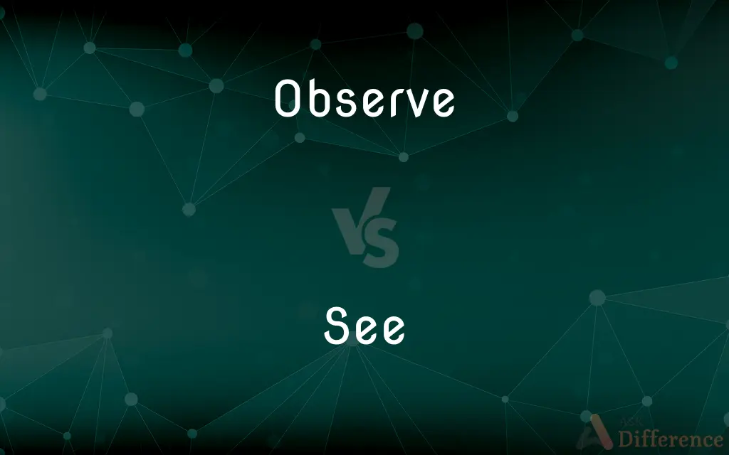 Observe vs. See — What's the Difference?