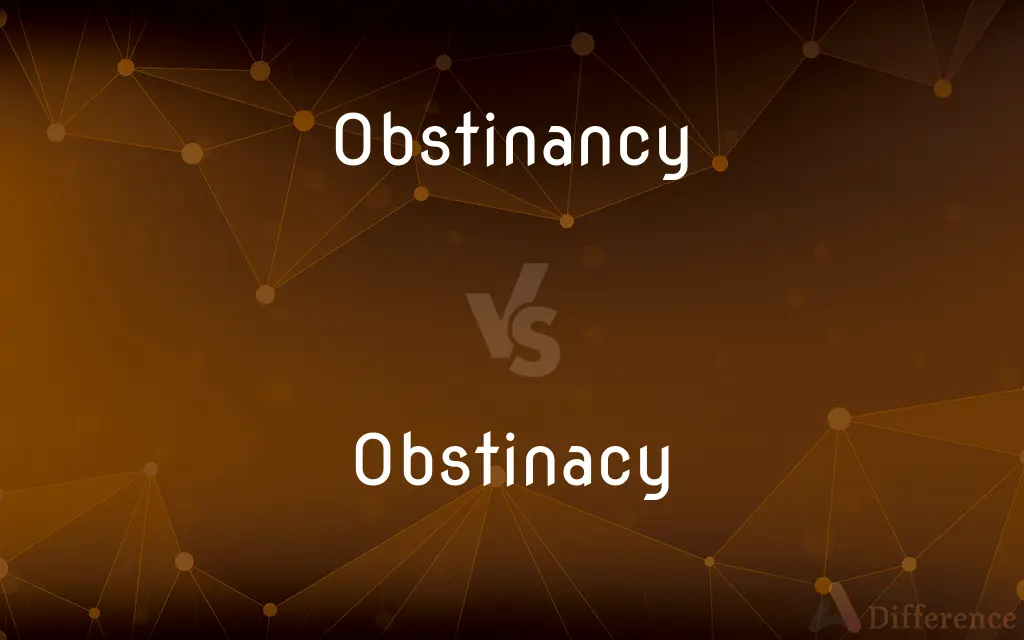 Obstinancy vs. Obstinacy — What's the Difference?