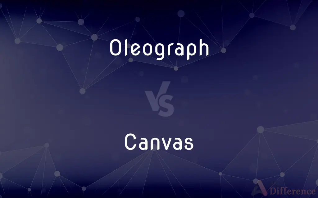 Oleograph vs. Canvas — What's the Difference?