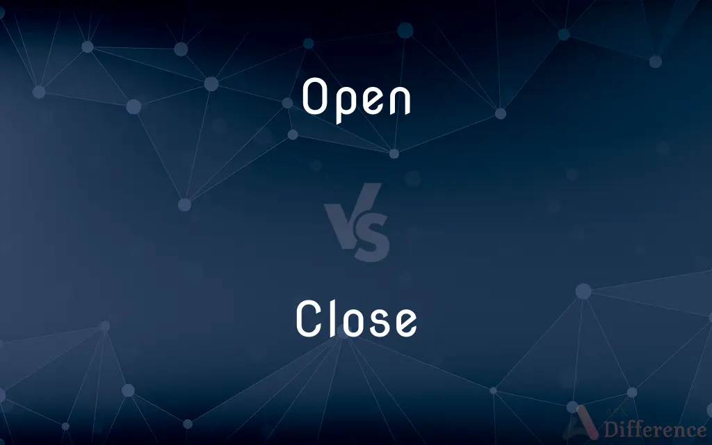 Open vs. Close — What's the Difference?