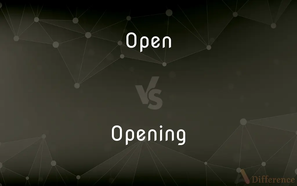Open vs. Opening — What's the Difference?