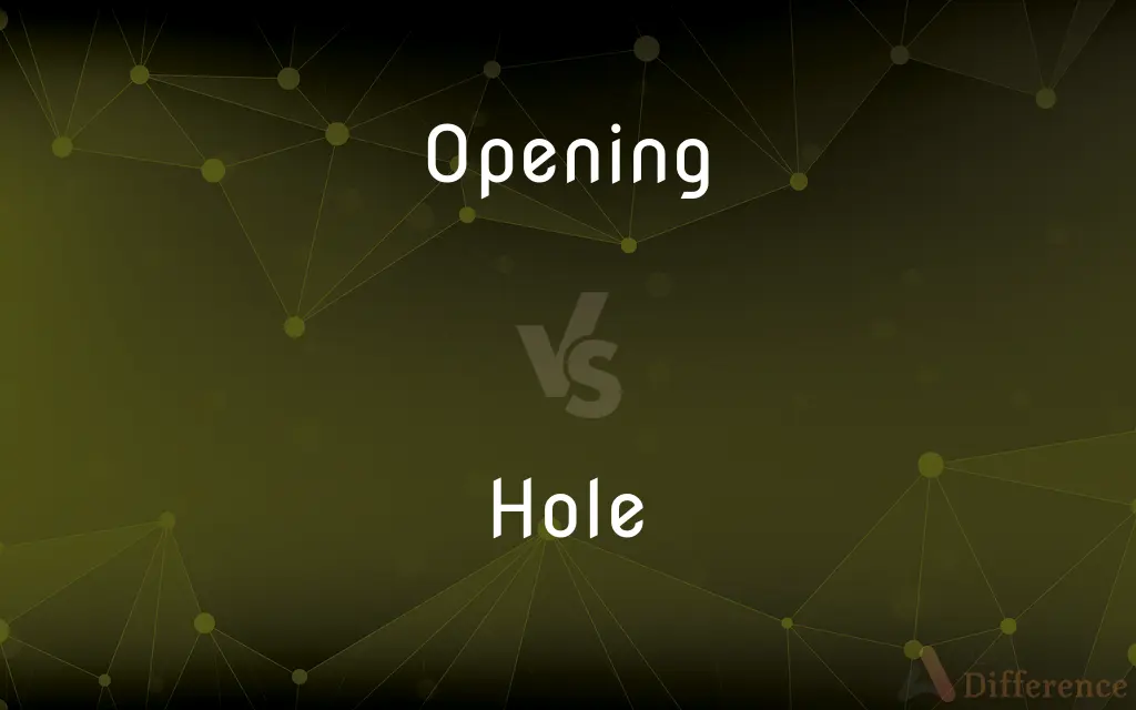 Opening vs. Hole — What's the Difference?