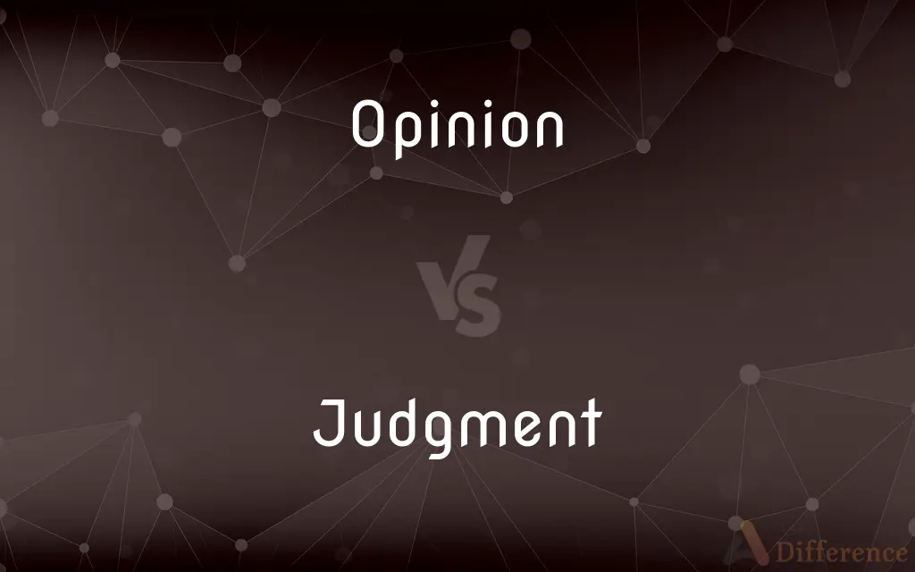 Opinion vs. Judgment — What's the Difference?