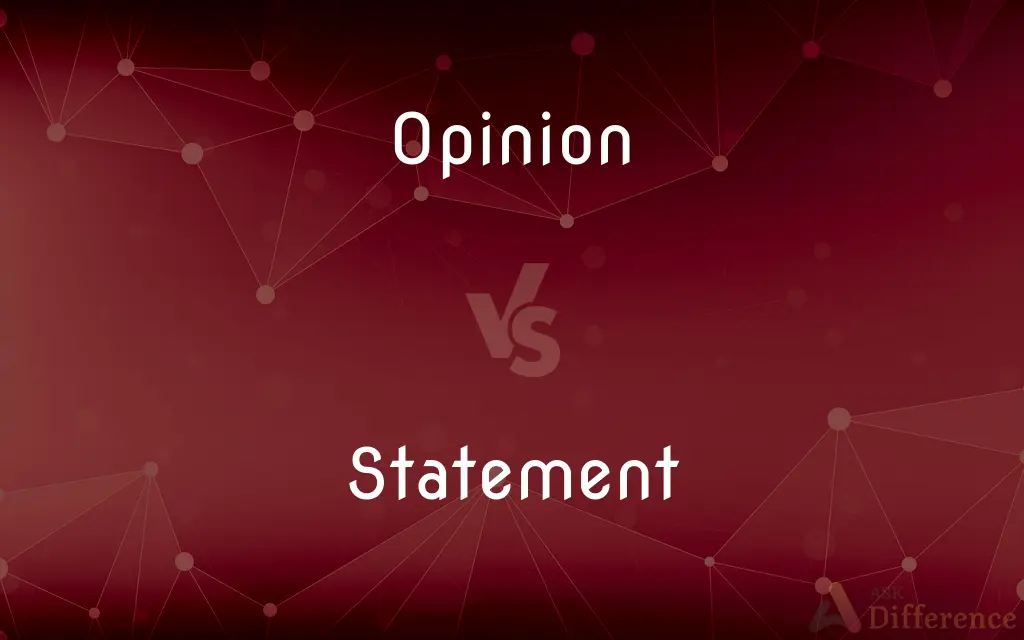 Opinion vs. Statement — What's the Difference?