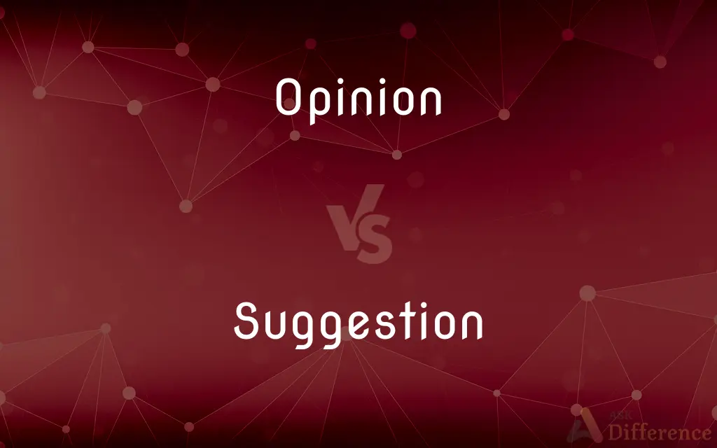 Opinion vs. Suggestion — What's the Difference?