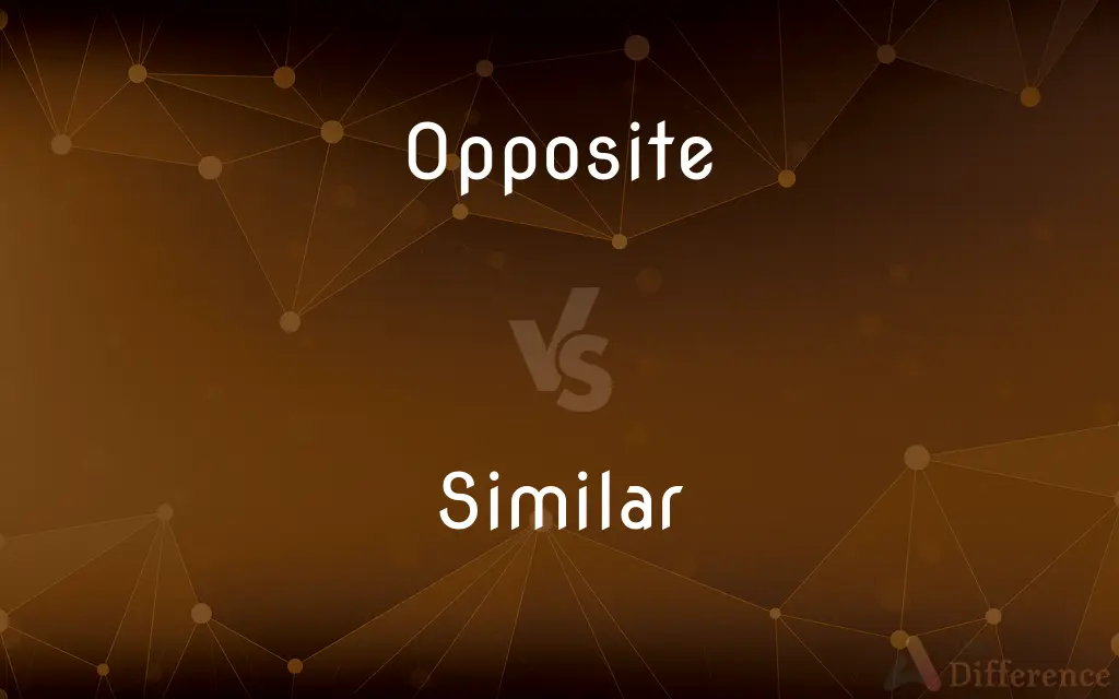 Opposite vs. Similar — What's the Difference?
