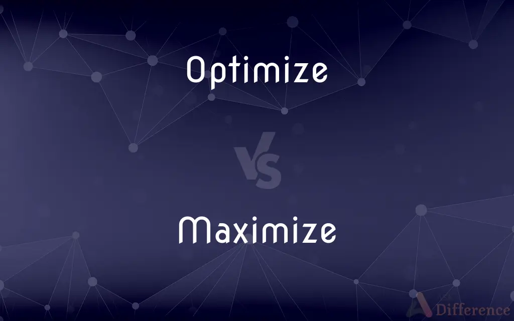 Optimize vs. Maximize — What's the Difference?