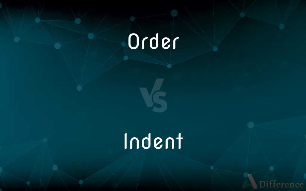 Order vs. Indent — What's the Difference?
