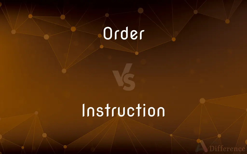 Order vs. Instruction — What's the Difference?