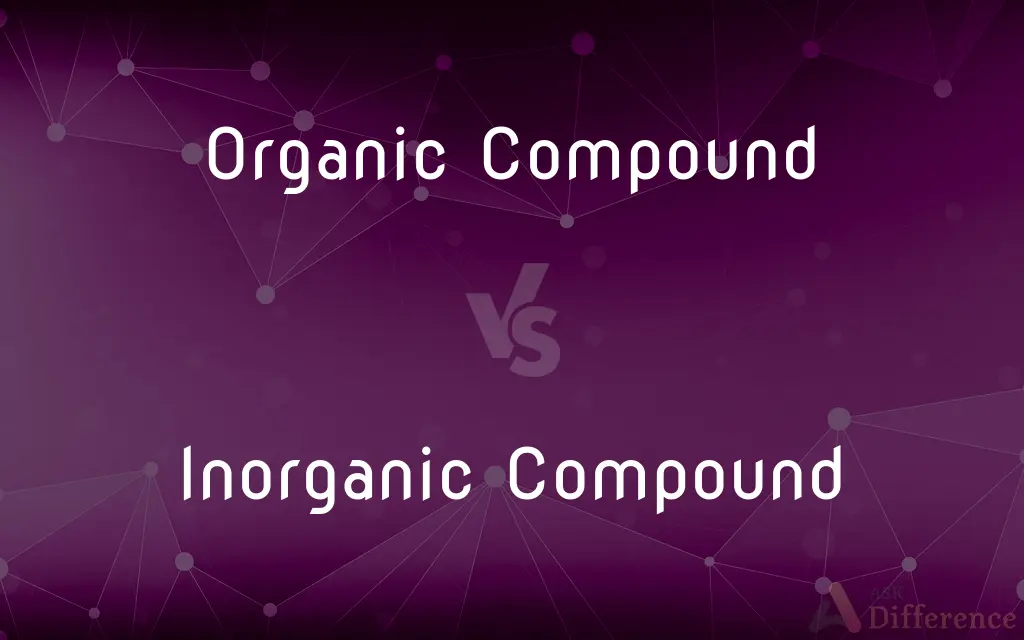 Organic Compound vs. Inorganic Compound — What's the Difference?