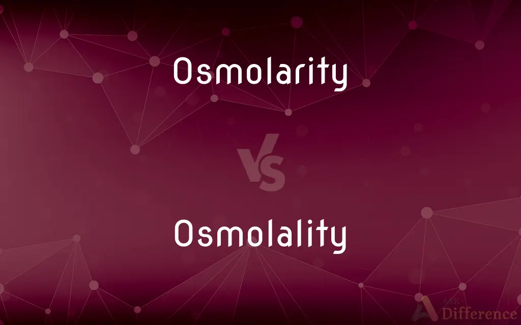 Osmolarity vs. Osmolality — What's the Difference?