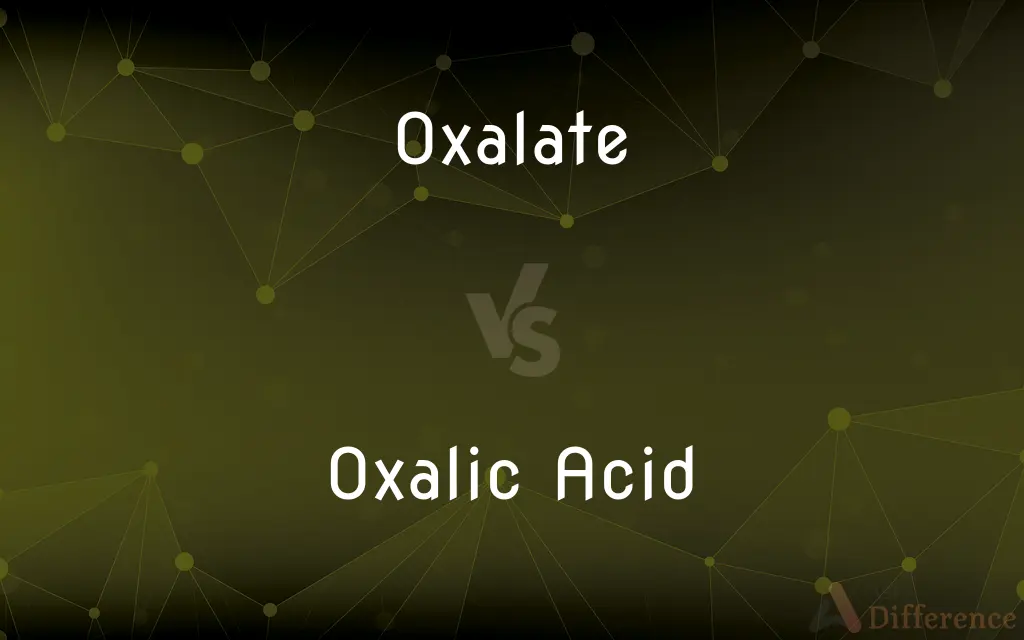 Oxalate vs. Oxalic Acid — What's the Difference?