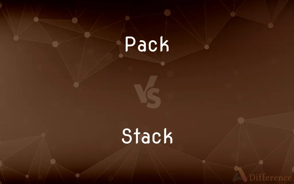 Pack vs. Stack — What's the Difference?