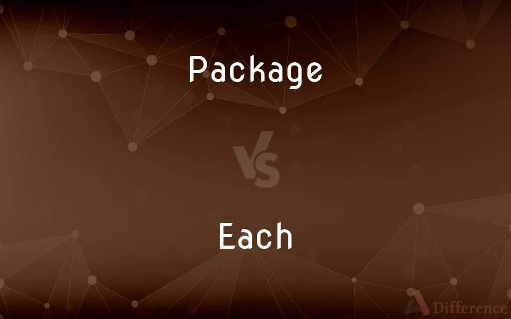 Package vs. Each — What's the Difference?