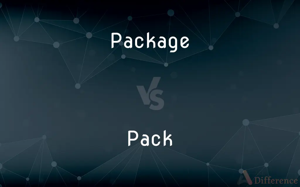 Package vs. Pack — What's the Difference?