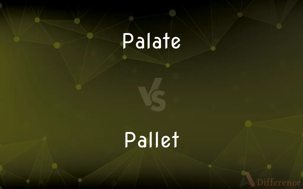 Palate vs. Pallet — What's the Difference?