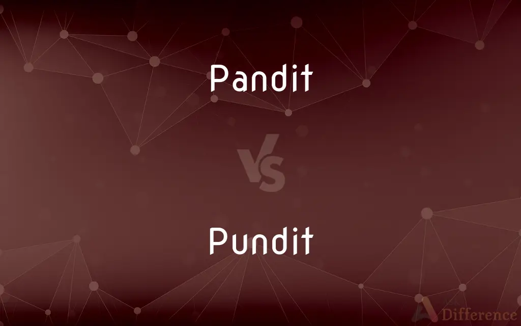 Pandit vs. Pundit — What's the Difference?