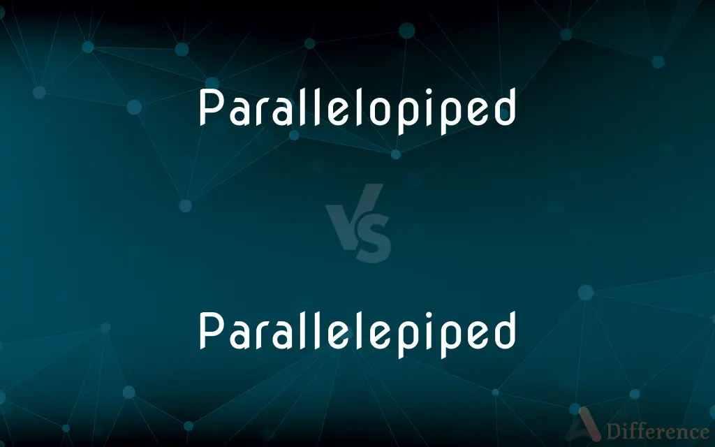Parallelopiped vs. Parallelepiped — What's the Difference?