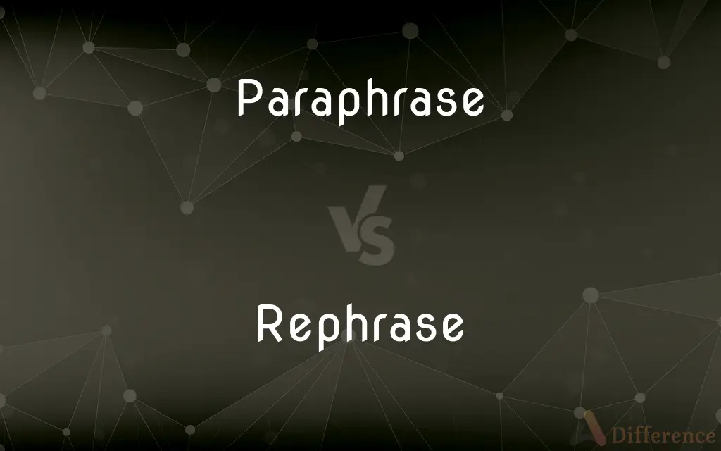 Paraphrase vs. Rephrase — What's the Difference?