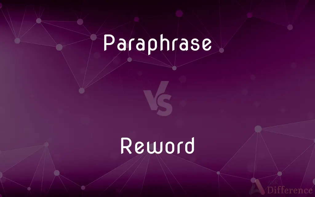 Paraphrase vs. Reword — What's the Difference?