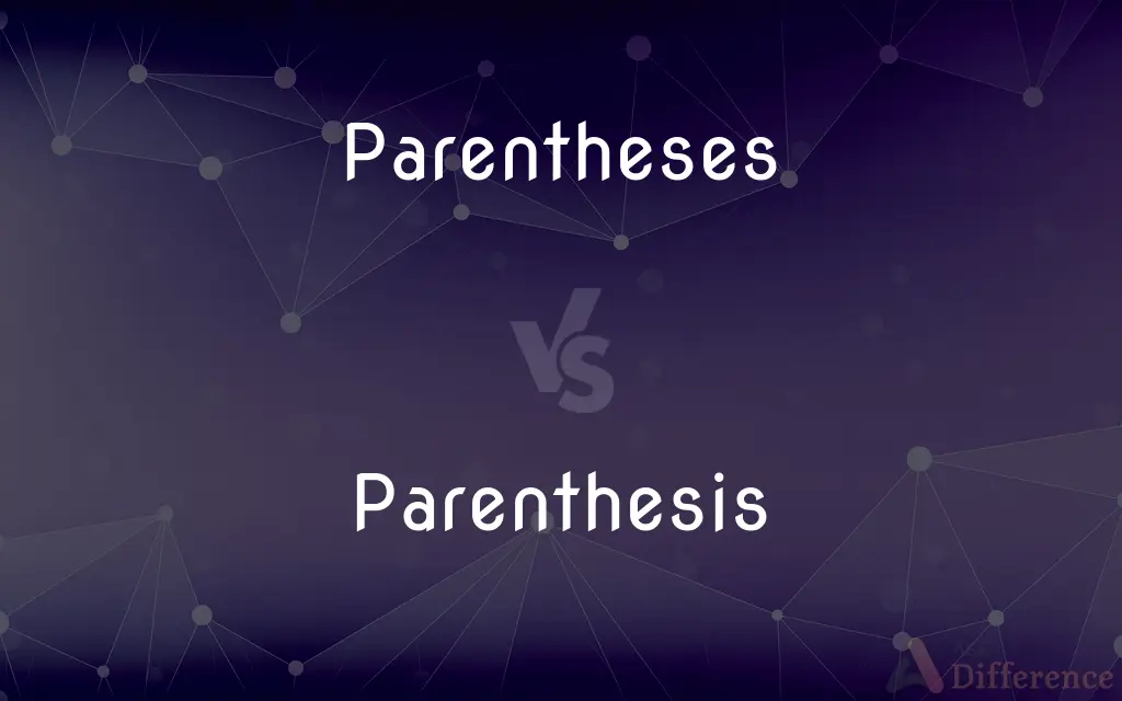 Parentheses vs. Parenthesis — What's the Difference?