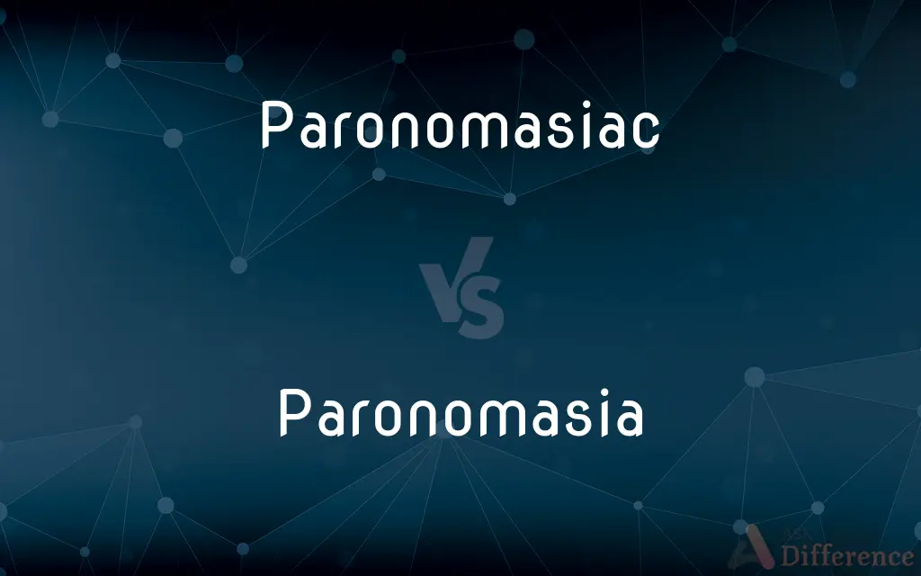 Paronomasiac vs. Paronomasia — What's the Difference?