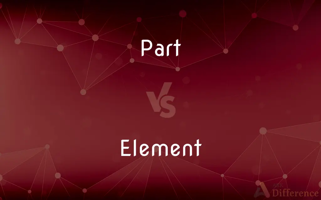 Part vs. Element — What's the Difference?