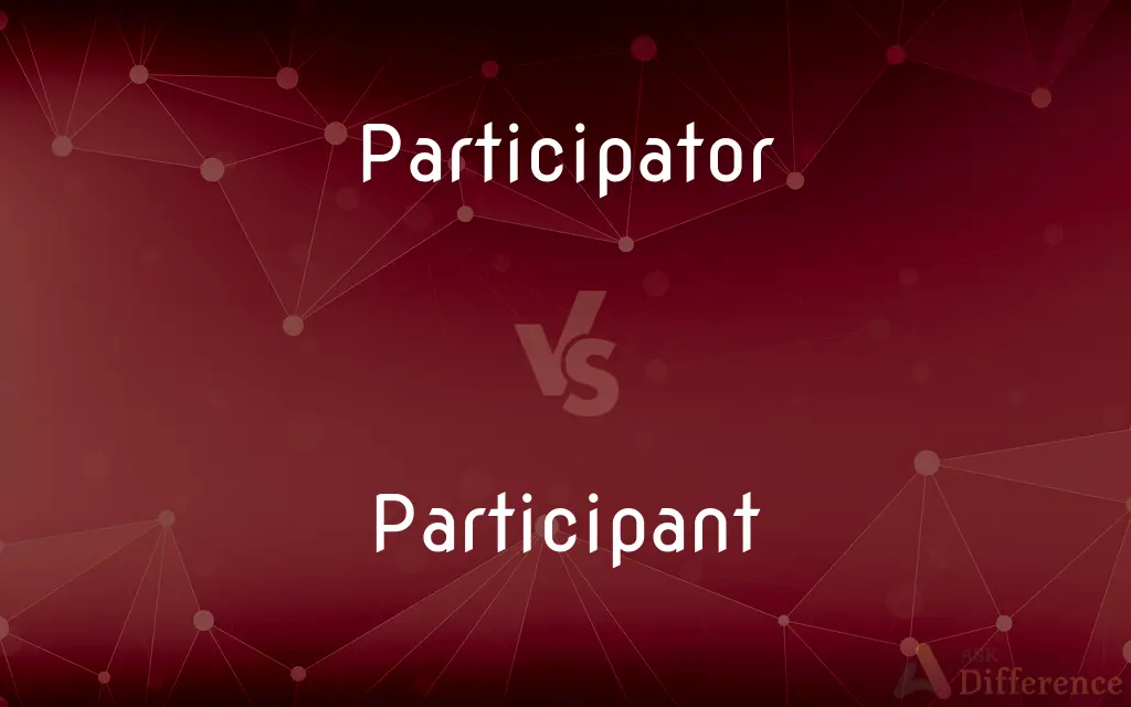 Participator vs. Participant — What's the Difference?