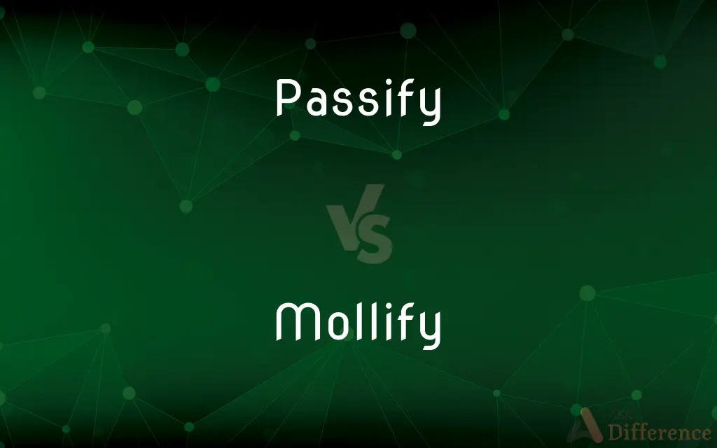 Passify vs. Mollify — What's the Difference?