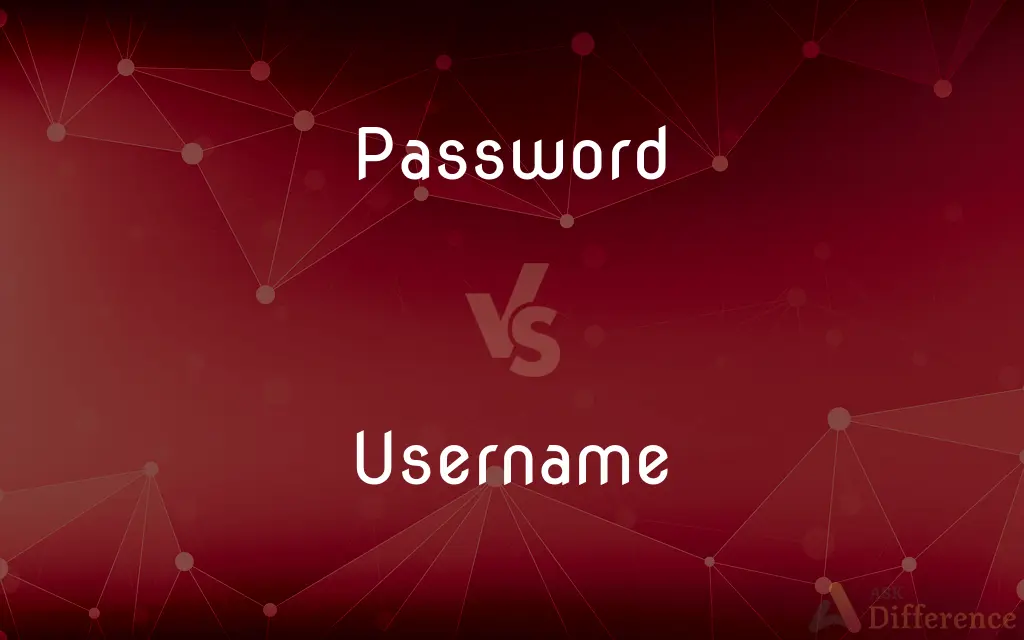 Password vs. Username — What's the Difference?
