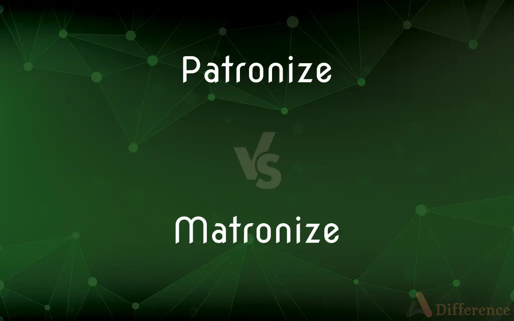 Patronize vs. Matronize — What's the Difference?