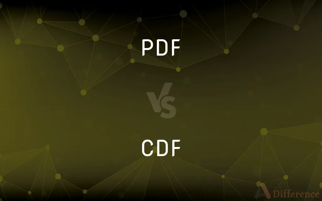 PDF vs. CDF — What's the Difference?