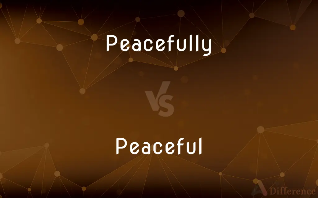Peacefully vs. Peaceful — What's the Difference?