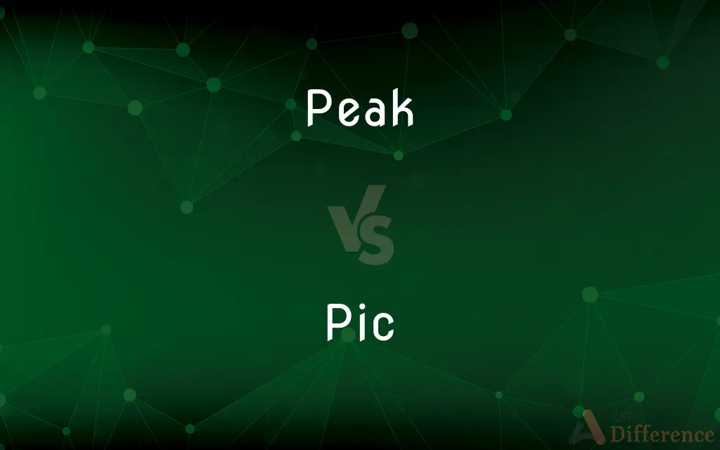 Peak vs. Pic — What's the Difference?