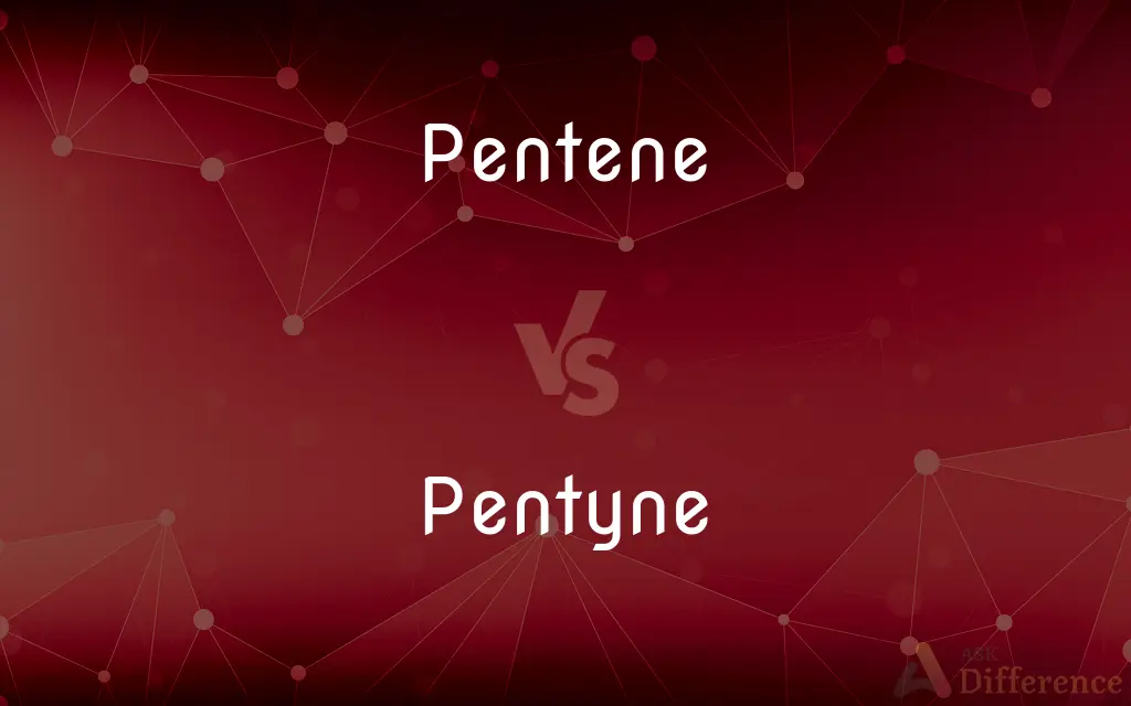 Pentene vs. Pentyne — What's the Difference?