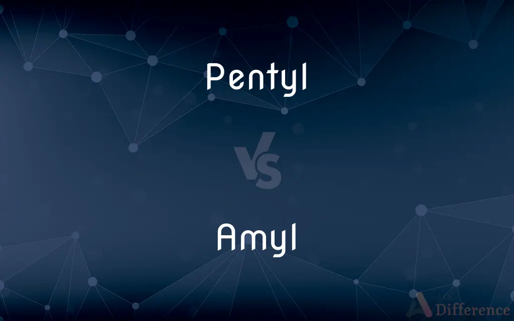 Pentyl vs. Amyl — What's the Difference?