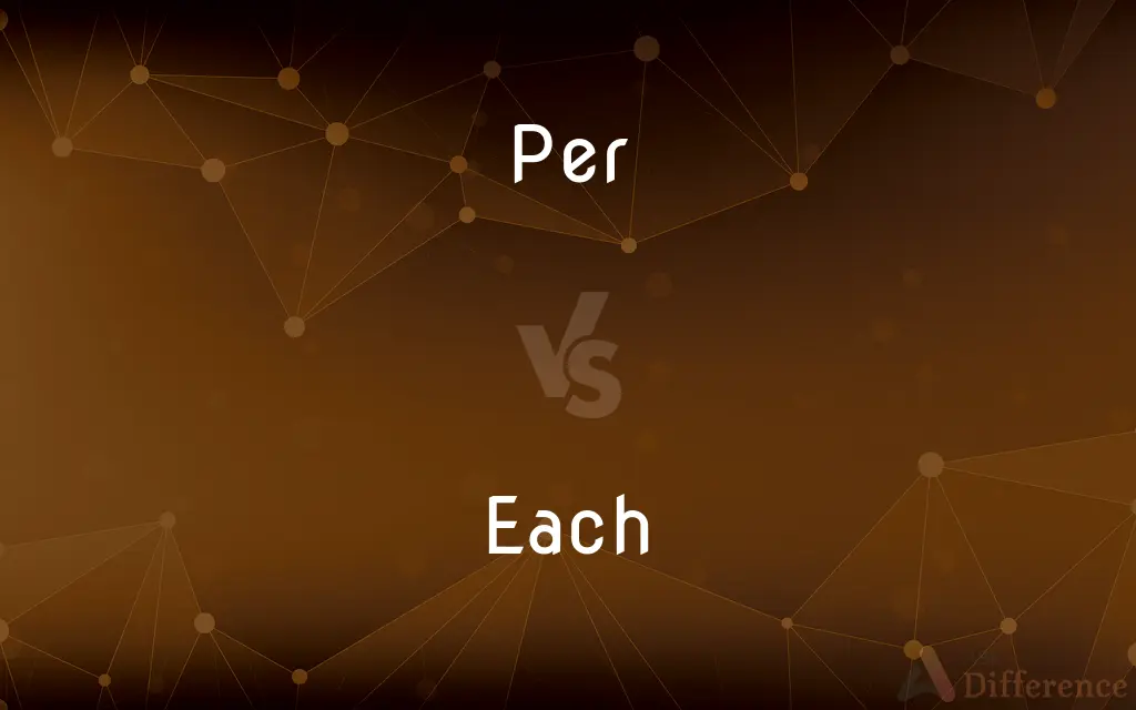 Per vs. Each — What's the Difference?