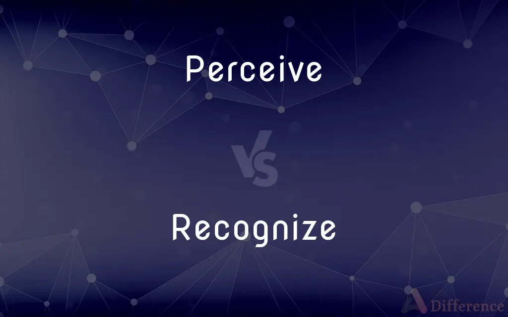 Perceive vs. Recognize — What's the Difference?
