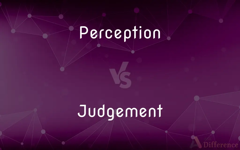 Perception vs. Judgement — What's the Difference?