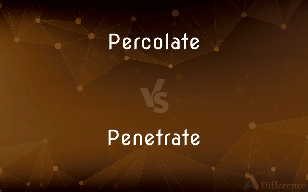 Percolate vs. Penetrate — What's the Difference?