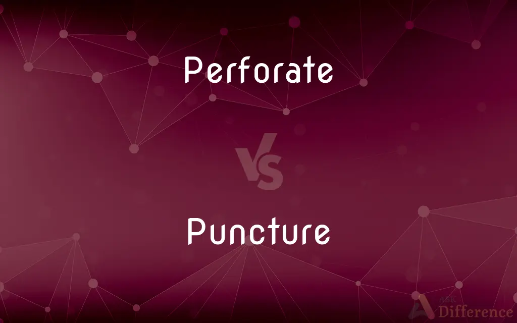 Perforate vs. Puncture — What's the Difference?