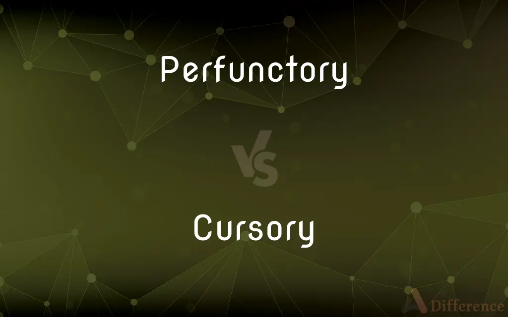 Perfunctory vs. Cursory — What's the Difference?