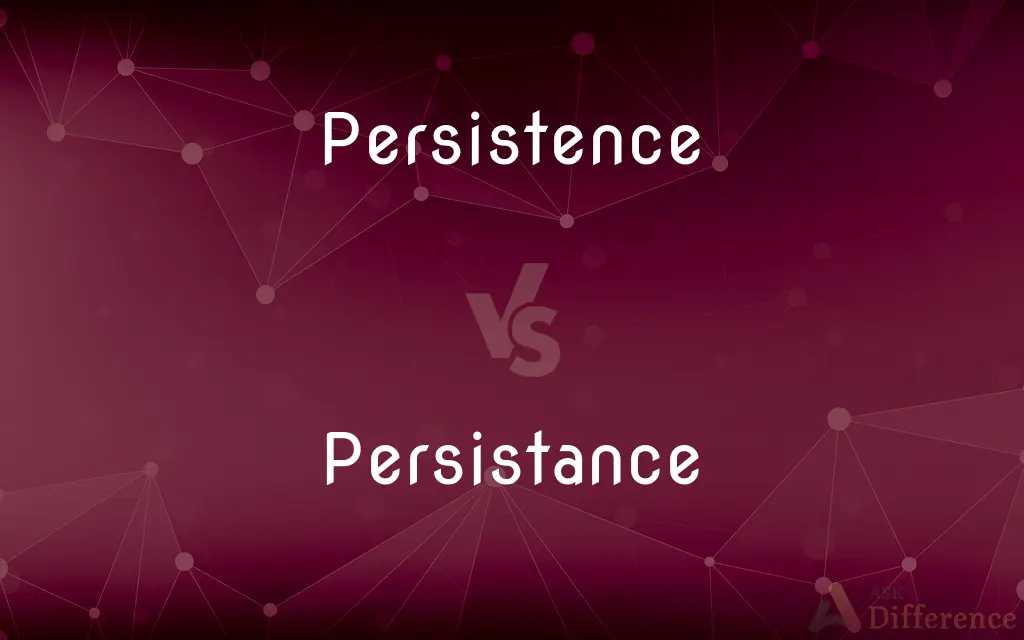 Persistence vs. Persistance — What's the Difference?