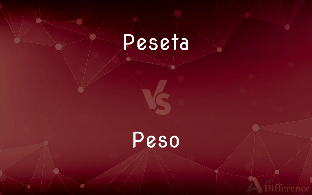 Peseta vs. Peso — What's the Difference?