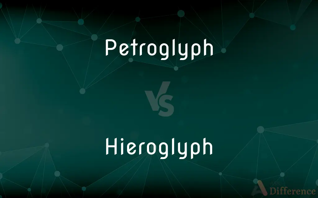 Petroglyph vs. Hieroglyph — What's the Difference?
