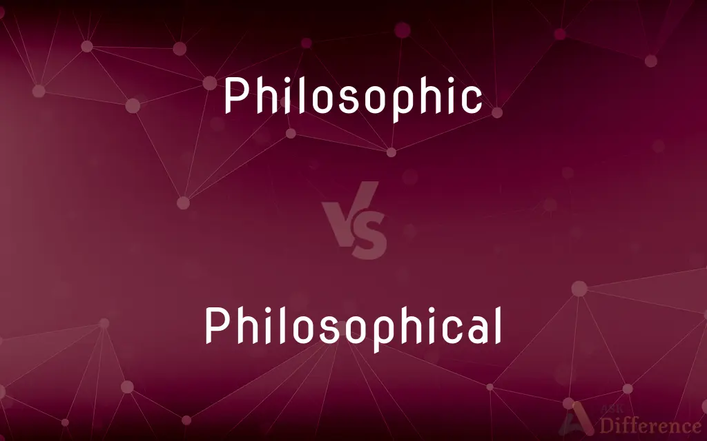 Philosophic vs. Philosophical — What's the Difference?