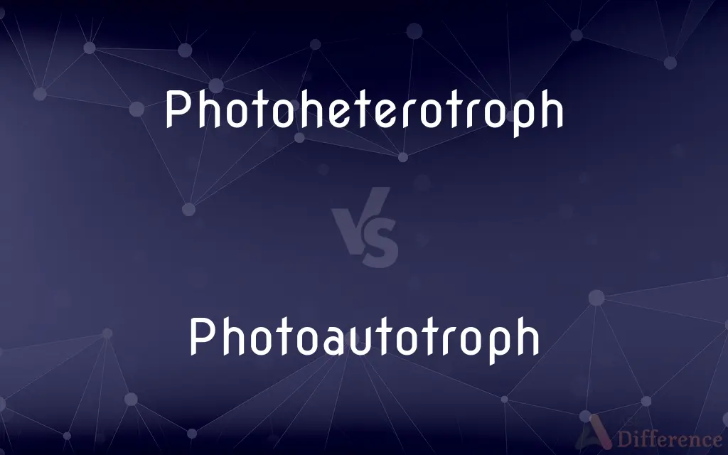 Photoheterotroph vs. Photoautotroph — What's the Difference?