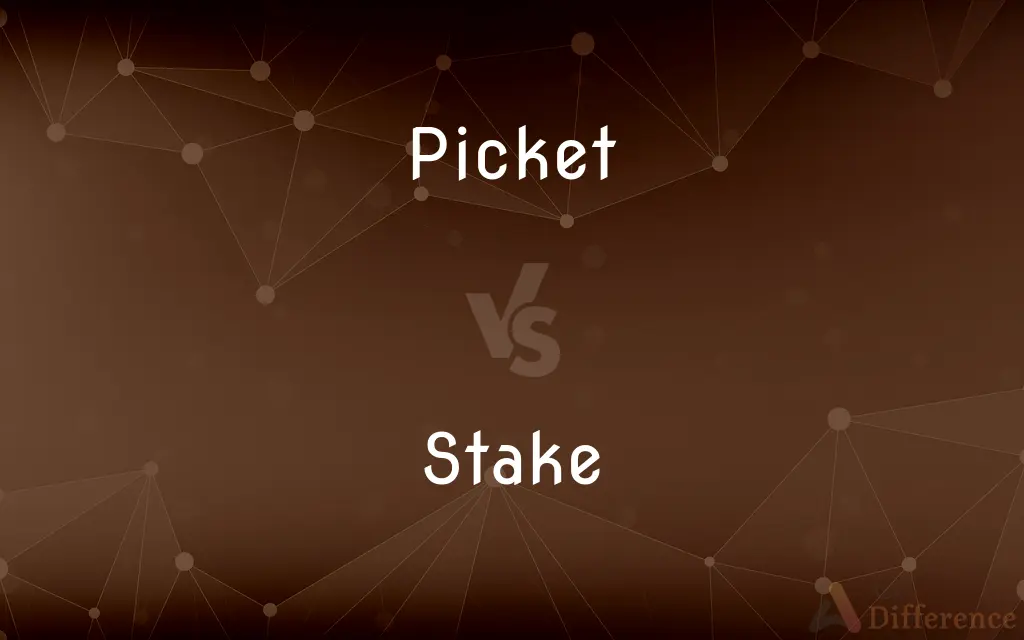 Picket vs. Stake — What's the Difference?