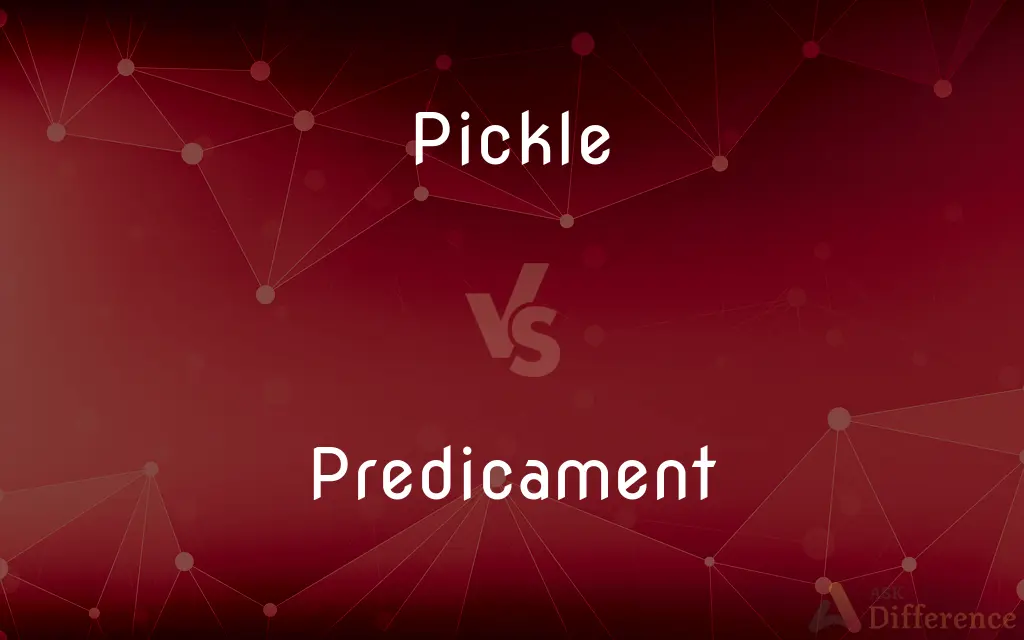 Pickle vs. Predicament — What's the Difference?