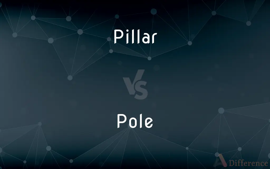 Pillar vs. Pole — What's the Difference?